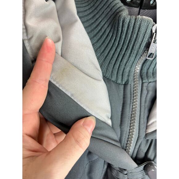 cocoon coat quilted hood 1980s gray toggle buttons - Picture 2 of 13